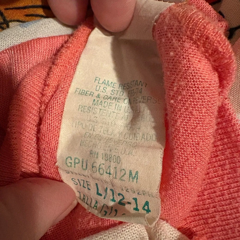 Vintage 90s Disney Pocahontas Meeko Nightgown Sleep Shirt Kids L 12-14 - Picture 4 of 4